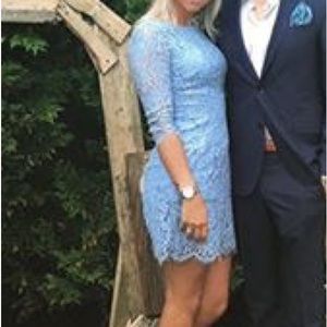 light blue dress from Nordstrom worn to one wedding